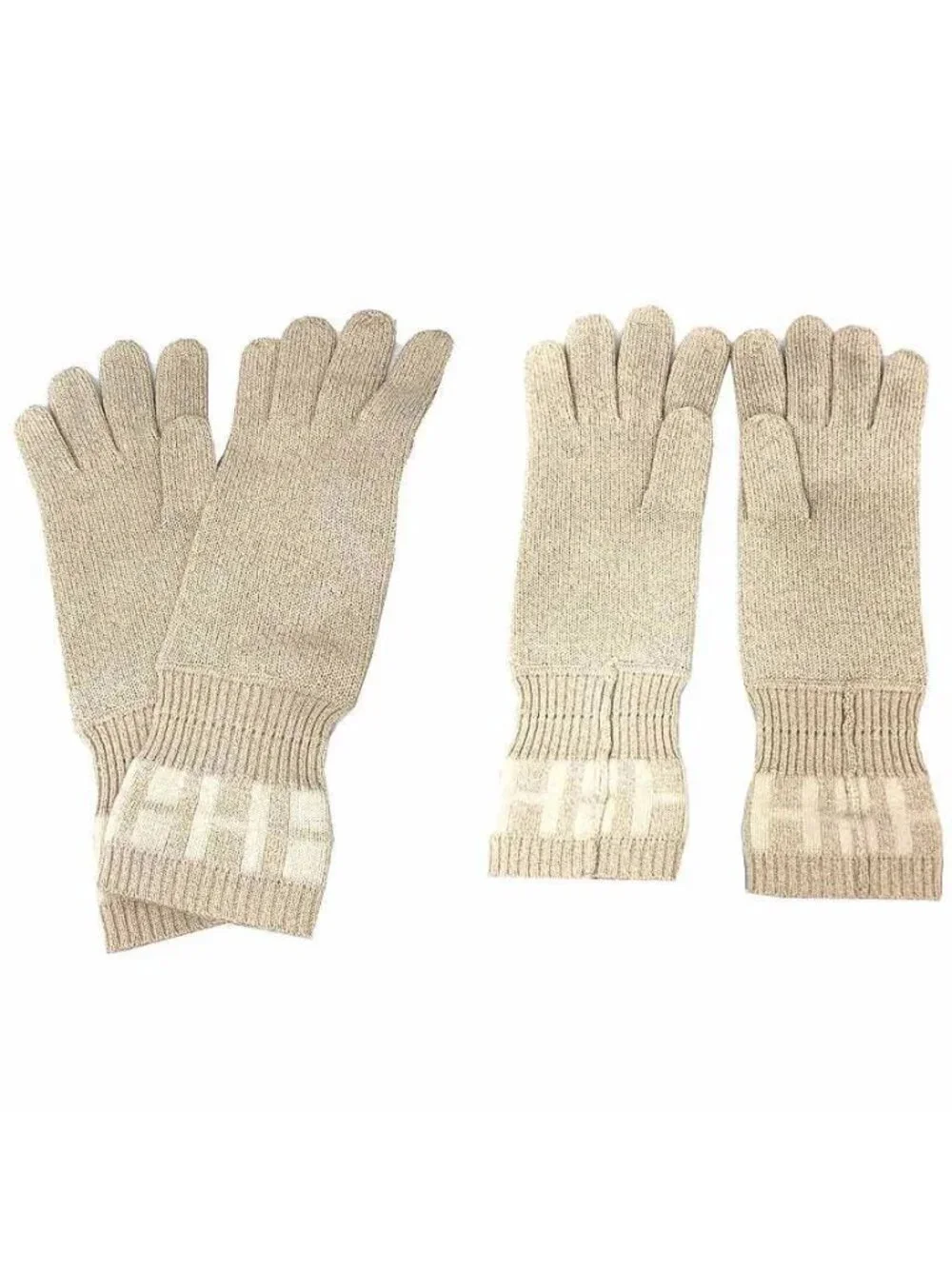 Hermes Gloves Martin Margiela Era Cashmere Blend Ivory XL